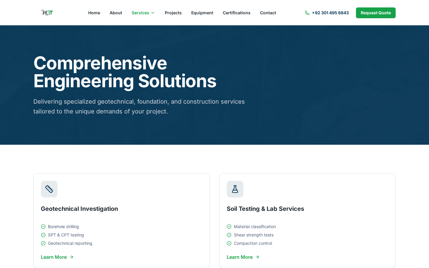 Noon Geo Tech — Services by discipline