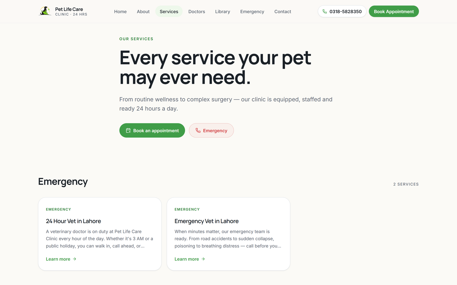 Pet Life Care — Services